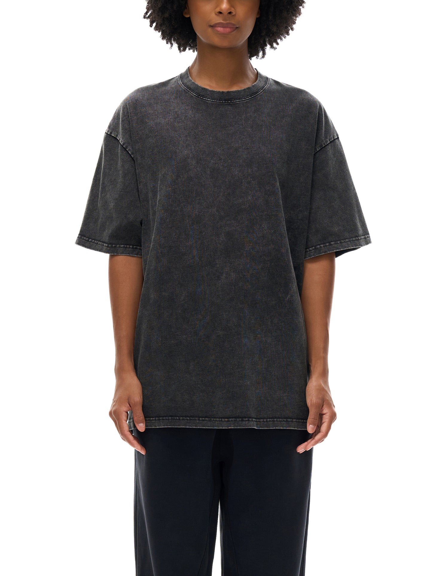 Bear Means Business - Snow Washed Oversized Cotton T-Shirt