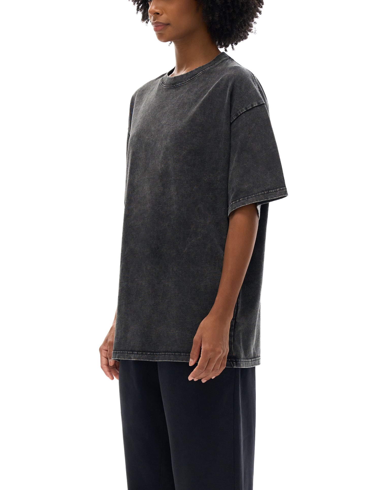 Bear Means Business - Snow Washed Oversized Cotton T-Shirt